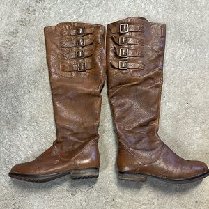 Steve Madden Miidori Tall Boots Brown Leather Size 7 PreOwned